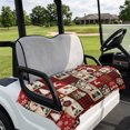 thumbnail image 4 of Christmas Plaid Golf Cart Seat Covers, Xmas Tree Snowflake Snowman Vintage Red Golf Cart Seat Towel Cover for 2/4 Seater Bench Seats, Breathable Washable Dust & Sun Protection Seats Blanket 51''x31'', 4 of 9
