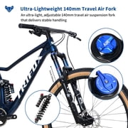 PIONEER Outroad Mountain Bike Double Full Suspension MTB for Adult, M6100 12-Speeds Carbon Fiber Full Suspension MTB MFM100, Dual Disc Brake Bikes for Men Women