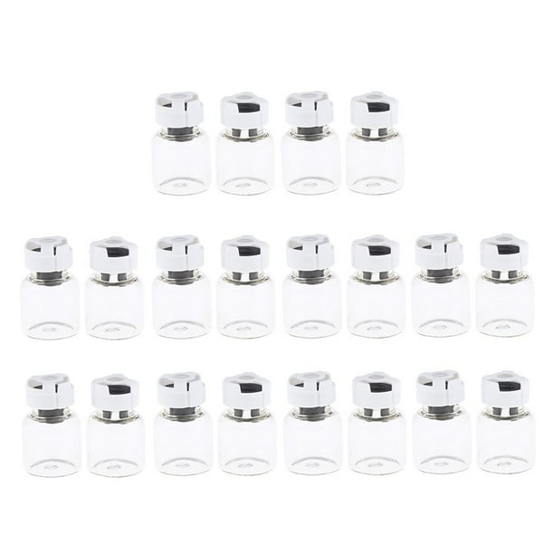Botellas de Vacías de 20 Piezas, Frascos de Maquillaje Recargables, Contenedor Pequeño - Gris 10ml Salvador Botellas vacías