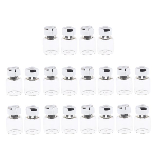 Botellas de Vacías de 20 Piezas, Frascos de Maquillaje Recargables, Contenedor Pequeño - Gris 10ml Salvador Botellas vacías