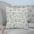thumbnail image 4 of 24x24 Pillow Covers Set of 2, Sage Green Flower Throw Pillow Covers Decorative Couch Cushion Case, Vintage Farmhouse Boho Leaf Spring Microfiber Square Pillowcases for Bedroom Car Living Room, 4 of 7