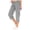Grey, variant on Capri Pants Women's Summer Solid Color Pocket Drawstring Slacks Capri Pants Pocket Cargo Pants Solid Mid Calf Black L