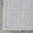 thumbnail image 4 of Modern Geometric Greek Key Indoor/Outdoor Area Rug, Grey, 6' x 8'10" by Blue Nile Mills, 4 of 8