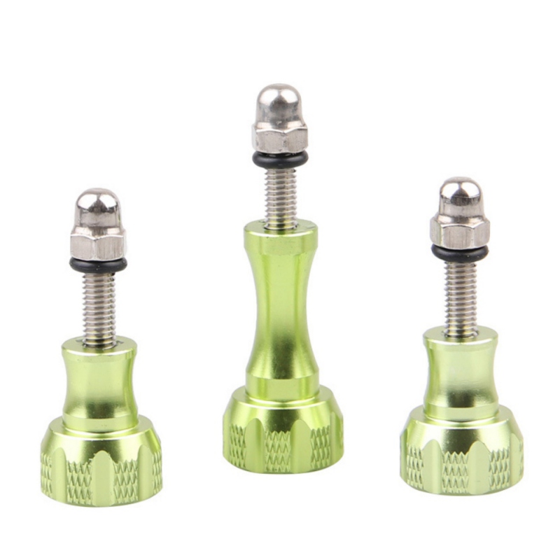 3Pcs/set Aluminum Thumb Knob Bolt Nut Screw For GoPro 1 Long And 2 Short Threepiece Knob Mount