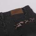 thumbnail image 6 of felwors Women's High Waist Denim Shorts with Leopard Print Rolled Hem 2026 Trendy Distressed Hot Shorts for Casual Streetwear Party（Grey， M）, 6 of 8