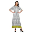 thumbnail image 1 of Moomaya Robe Kurti Tunique Longue Ligne A pour Femmes, Manches au Coude, Kurti Décontractée Imprimée, 1 of 5