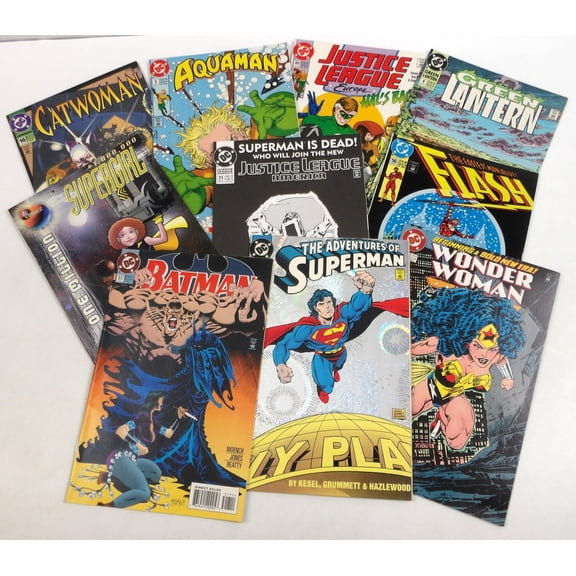 DC Comics Premier Characters 1990s Value Bundle - 10-Pack of Comic Books - Featuring Characters from DC Movies!