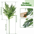 thumbnail image 3 of 6 Pcs Christmas Artificial Pine Branches, Green Plants Pine Needle Branch for DIY Garland and Home Garden Decoration 17.8 Inch Green, 3 of 9
