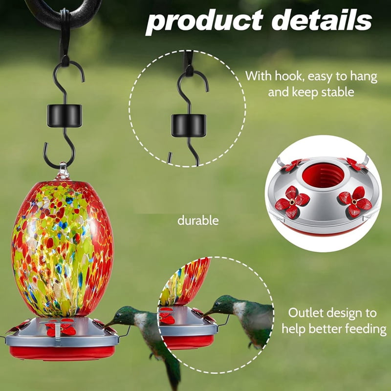 4X Hummingbird Feeder Bottom Base Replacement Parts Set Plastic Outdoors Hummingbird Feeder Bottom Moat Hook Brushes