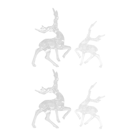 LABSERRON Christmas Deer Ornaments Acrylic 4Pcs 5.7x3.5in