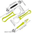 thumbnail image 5 of 2026 2 Pieces Melon Baller Scoop Set, 4 In 1 Stainless Steel Fruit Scooper Seed Remover Melon Baller Carving Knife Double Sided Melon Baller For Water, 5 of 5
