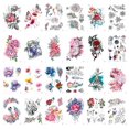 thumbnail image 1 of 20 sheets vintage rose flower 8.25" arm temporary tattoo, 1 of 4