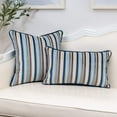 thumbnail image 4 of Funda de almohada decorativa Yangest, 50 x 50 cm, terciopelo a rayas, 4 of 5