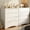 4 Drawers, variant on Aiho White Dresser with 3 Drawers, Wood Tall Chest, Built-in Handle Drawers for Bedroom, Home, Living Room, Hallway - White