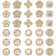 thumbnail image 1 of 40 botones metálicos con diamantes de imitación en 10 estilos diferentes: botones de perlas, botones dorados con forma de flor, botones decorativos para coser en ropa., 1 of 6