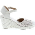 thumbnail image 6 of City Classified Queena Espadrille Platform Wedge D’orsay Pump w Sling Back & Elastic Strap, 6 of 7