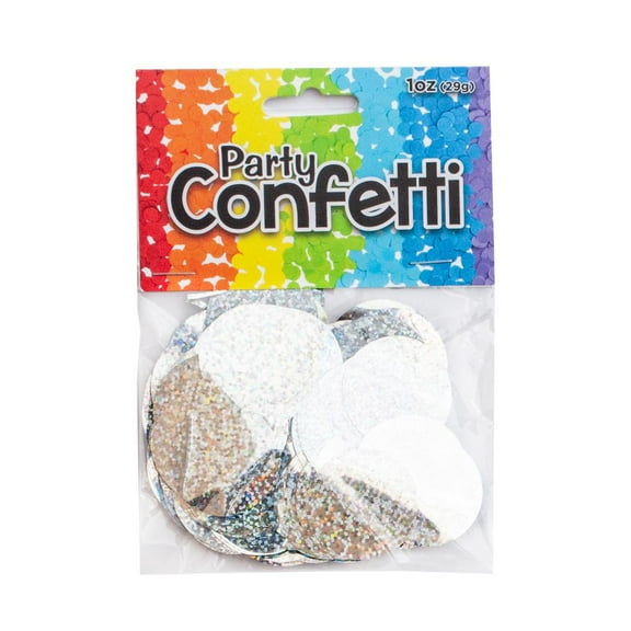 LOONBALLOON Casino Balloons, HOLOGRAPHIC CONFETTI - SILVER
