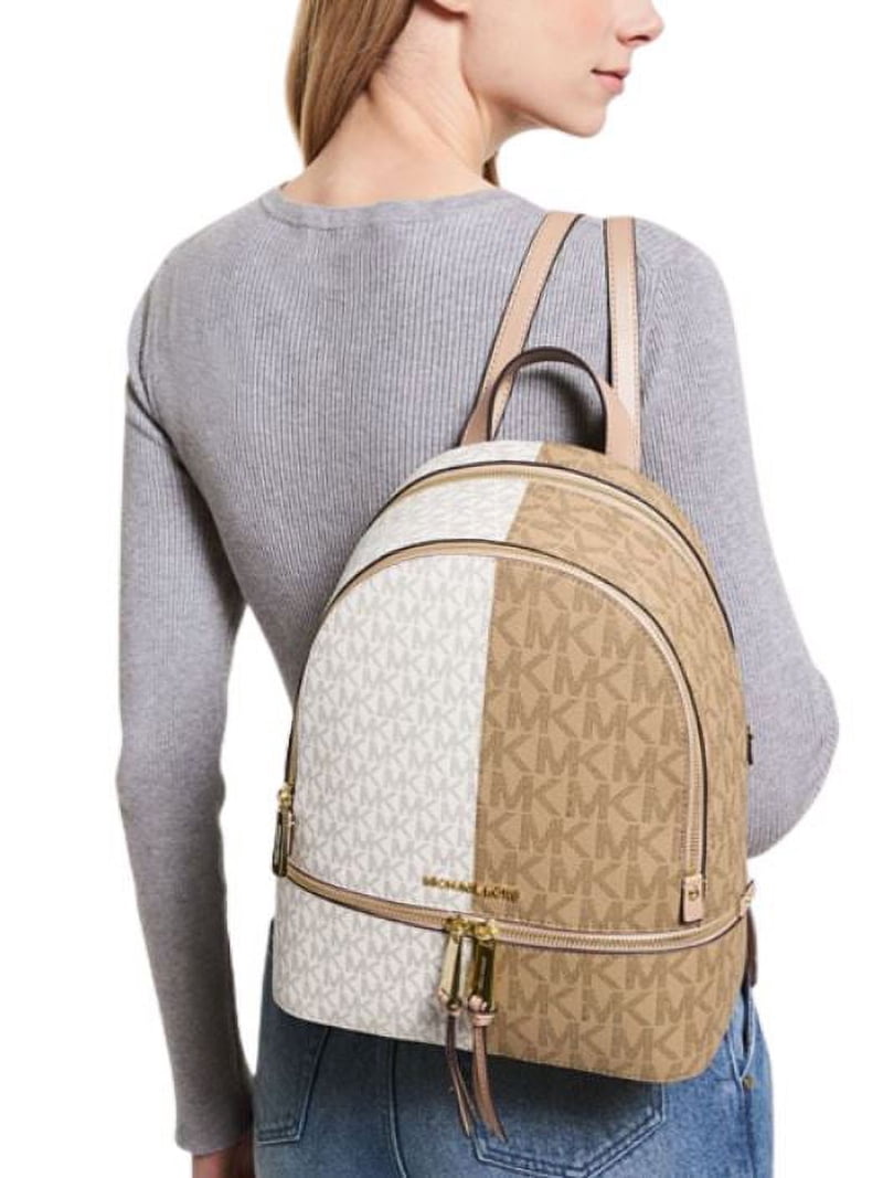 Michael Kors Womens Rhea Zip Medium Backpack Vanilla Multi  display picture 2
