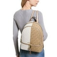 thumbnail image 5 of Michael Kors Womens Rhea Zip Medium Backpack Vanilla Multi 30S2Gezb8B-170 One Size, 5 of 5