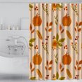 thumbnail image 6 of Btomtd Autumn Harvest Printed Shower Curtain with Pumpkin Theme, Polyester Waterproof Shower Curtain Liner for Bathroom, Thanksgiving Themed Bathroom Curtains - 35.43"x70.86", B, 6 of 6