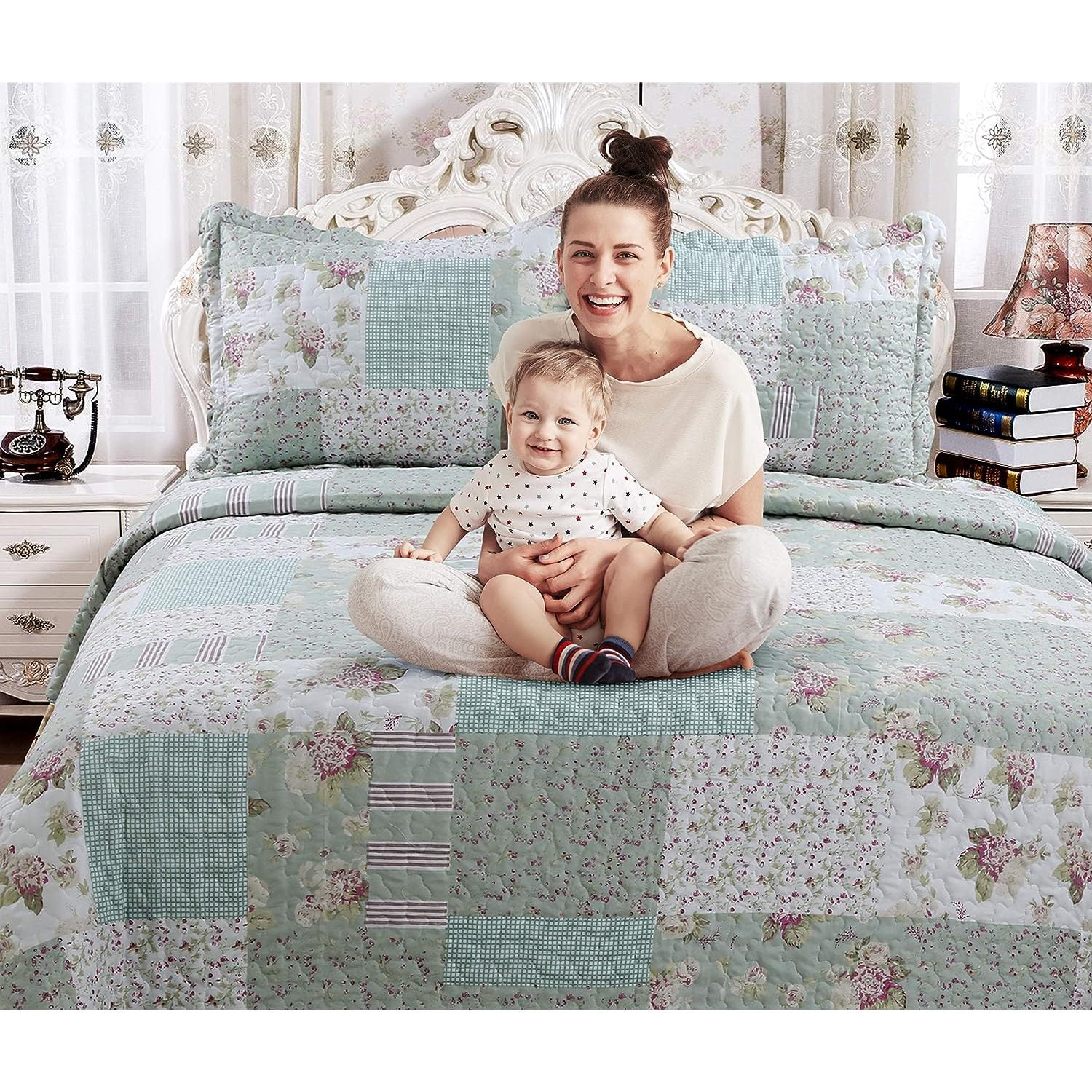 Hetayc Quilt Bedding Sets, Queen