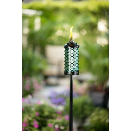 Blue Torch Fabrication - TIKI® Brand 65-Inch Honeycomb Glass Torch Blue 2-pack