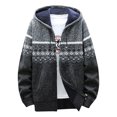 thumbnail image 2 of DPTALR Cardigan à Capuche Tricoté à Manches Longues pour Hommes avec Fermeture Éclair, 2 of 4