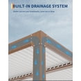 thumbnail image 6 of Tuekys Outdoor Pergola with Adjustable Louvered Roof, Reinforced Aluminum Frame, Integrated Drainage System, Hardtop Gazebo for Patio, Deck, 6 of 6