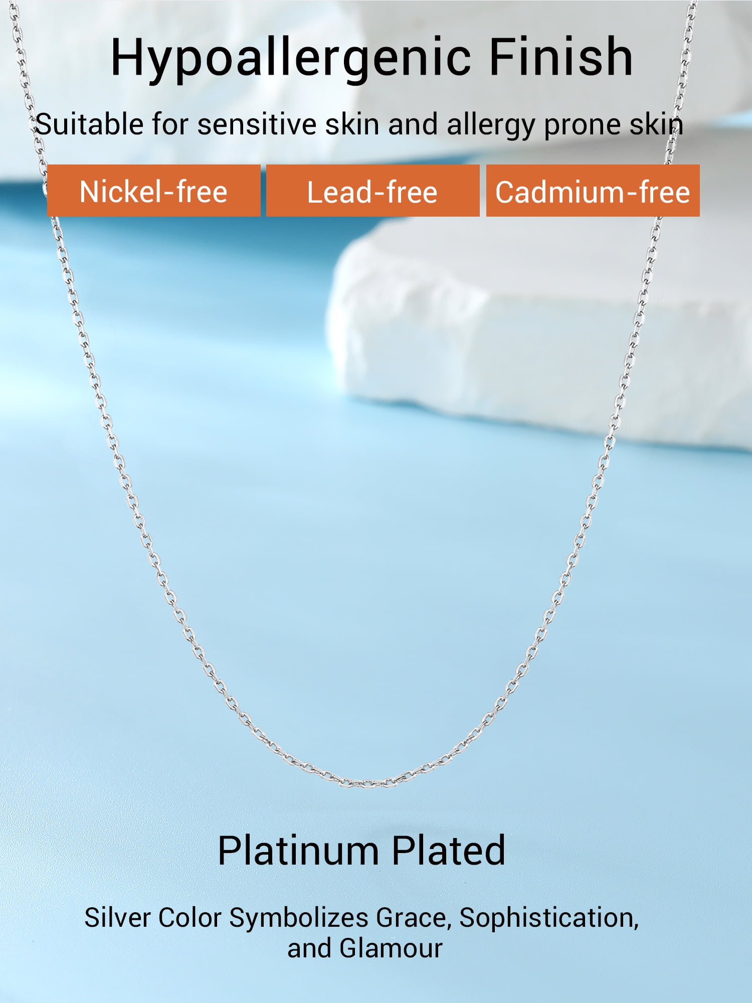 PROSTEEL Pure 925 Sterling Silver necklace Chain for Women 1.1mm Cable Chain Necklace Thin 18 Inch Birthday Mother Day Jewelry Collection Gift for Mom Wife Girlfriend Adult