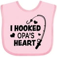 thumbnail image 3 of Inktastic I Hooked Opa's Heart with Fishing Rod Boys or Girls Baby Bib, 3 of 4