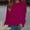 Hot Pink, variant on SEMPAI Hackless sweater Athletic Shirts & Tops Long Sleeve Round Neck Plus Size Tops Hoodies for Women Regular Fit Up to 50% Off Workout Solid Plus Size Shirts for Womens Tops for Women