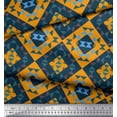 thumbnail image 2 of Soimoi Orange Rayon Fabric Check & Geometric Print Fabric by the Yard 56 Inch Wide, 2 of 5