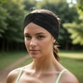 thumbnail image 2 of Unique Bargains 1 Pce Bandeau Confortable Bandeau Croisé Noir, 2 of 6