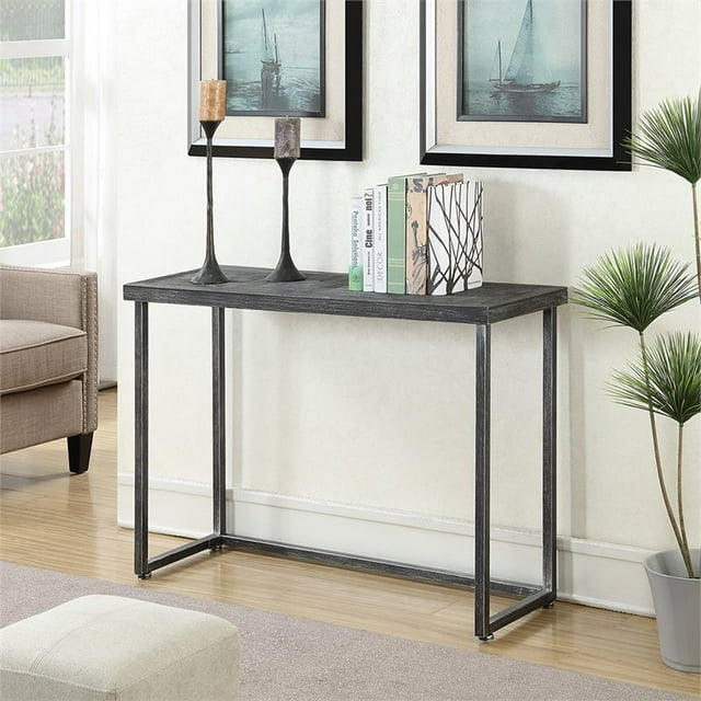 Convenience Concepts Console Laredo en Bois Noir et Métal
