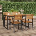 thumbnail image 1 of vidaXL Garden Table with U-shaped Legs 140x80x75 cm Solid Wood Acacia, 1 of 5