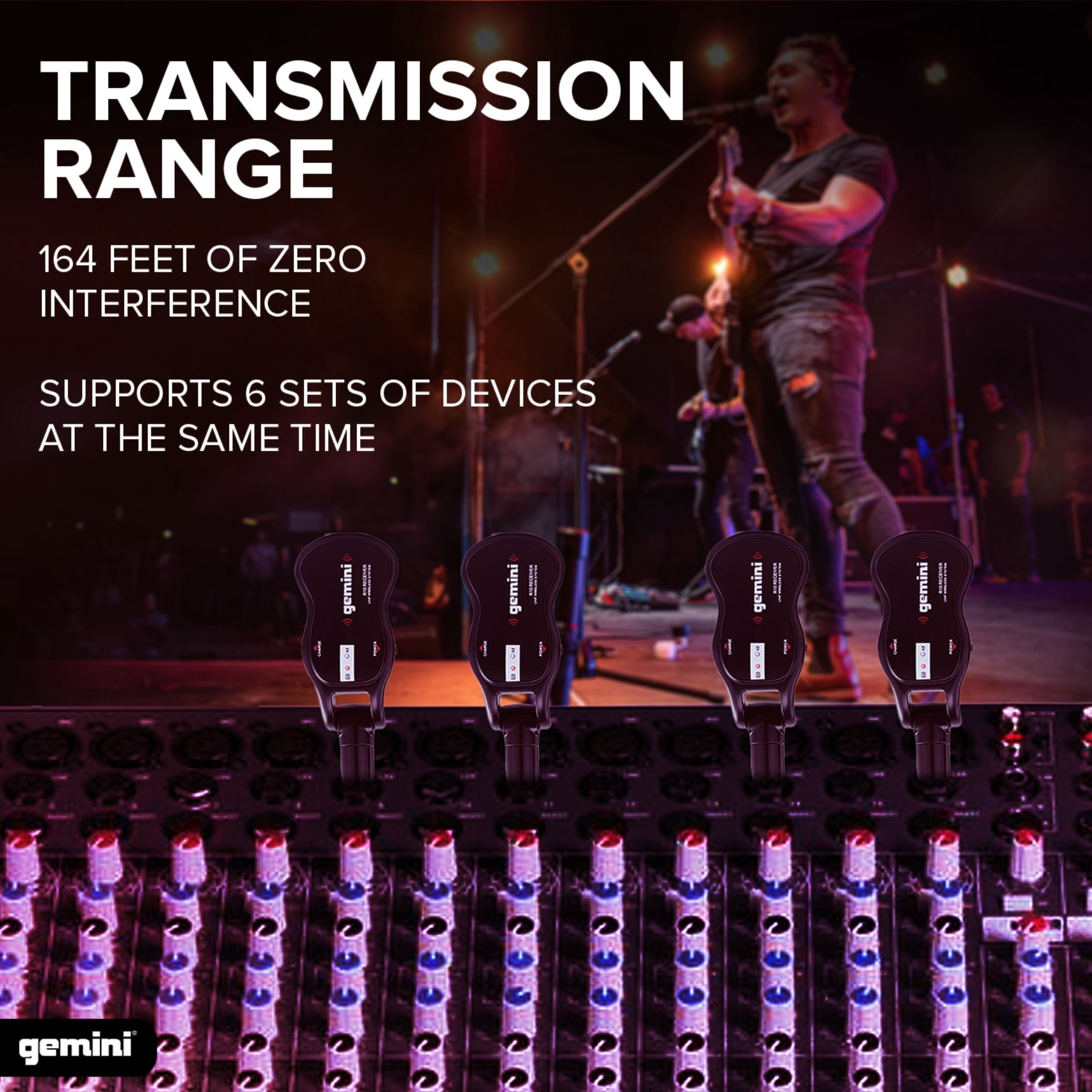 Gemini GMU G100 UHF Wireless Guitar System