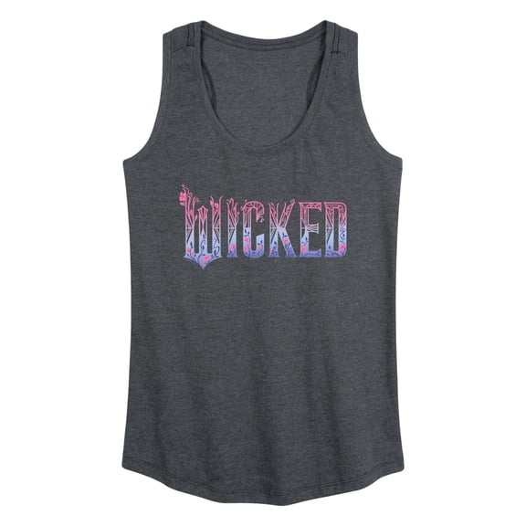 Wicked: Part 2 - Floral Ombre Logo - Women's Racerback Sleeveless Graphic Tank Top