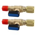 thumbnail image 3 of Adaptateur de Valve à Bille Compacte 2 Pcs 1/4 Po SAE 5/16 Po SAE pour R410A R134A R12 R22 AC HVAC pour Tuyaux AC Réfrigérant, 3 of 9