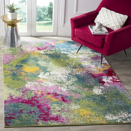 wrought studio sharber green pink area rug walmart com