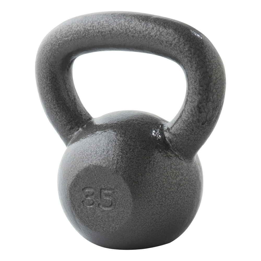 Weider Cast Iron Kettlebell, 1035 lbs with Extra Wide Grip and Hammertone Finish