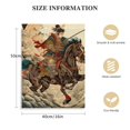 thumbnail image 2 of Wuche  Red Black Ancient Japan Warrior and Fuji Mountain Scroll Painting Samurai Canvas Wall Art Print Poster Ready To Hang Vintage Style Artwork Home Decor, 2 of 5