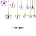 thumbnail image 3 of Yannianjz under $5 LED Christmas Lights, Christmas LED Star Curtain Lights, Decorative String Lights for Indoor Room, Christmas Tree Snowflake Lights, Holiday Ambience Lighting Decor, 3 of 6