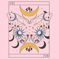 thumbnail image 2 of Junior's Lost Gods Celestial Butterfly Tarot Graphic Tee Light Pink 2X Large, 2 of 3