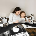 thumbnail image 5 of Erosebridal Plaid Deer Bear Quilt Set Rustic Cabin Twin Bedding Sets Men Lodge Hunting Comforter Set Woodland Bed Set Brown Black White Grey Farmhouse Decor 1 Pillow Case, 5 of 7