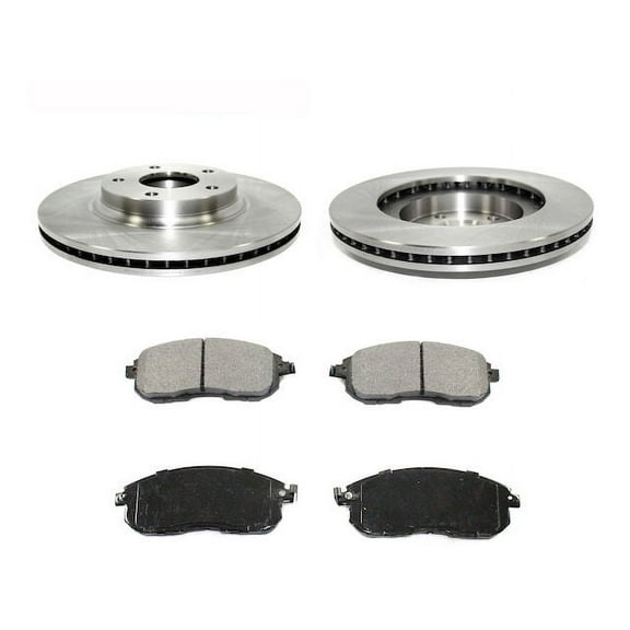 Front Brake Pad and Rotor Kit - Compatible with 2002 - 2004 INFINITI I35 2003