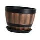 thumbnail image 2 of Maceta decorativa para plantas, maceta artesanal, mesa rústica con platillo, planta de resina 45L, 2 of 8