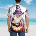 thumbnail image 6 of Daiia Halloween Gnome With Pumpkins Hawaiian Shirt for Men Gentle Cotton Regular Short Sleeve Casual-X-Large, 6 of 9