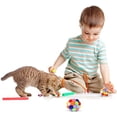 thumbnail image 2 of Pelotas de juguete para gatos con campana (3 tamaños/paquete), TUSATIY coloridas bolas suaves y difusas con campana integrada para gatos, juguetes interactivos para masticar para gatos y gatitos de i JAMW Sencillez, 2 of 5