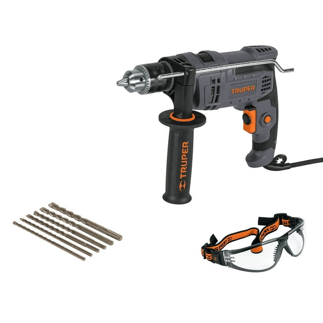 Combo Rotomartillo 650W con brocas y lentes de seguridad,Truper Truper COMBOR-1/2N6