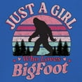 thumbnail image 3 of Just a Girl Who Loves Bigfoot Sweatshirt Sasquatch Fan Cryptid Cute Gift Vintage Sunset Wildlife Camping Crewneck, 3 of 7